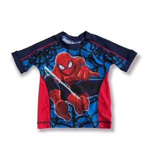 Marvel Spiderman Rashguard Top 
Size 12-18 Months